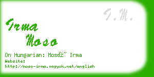 irma moso business card